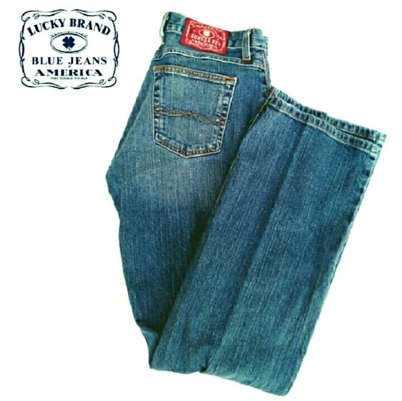 Lucky Brand Vintage Y2K Dungarees "JOSIE" Classic Fit Blue Flare Jeans~sz10 - Picture 2 of 5